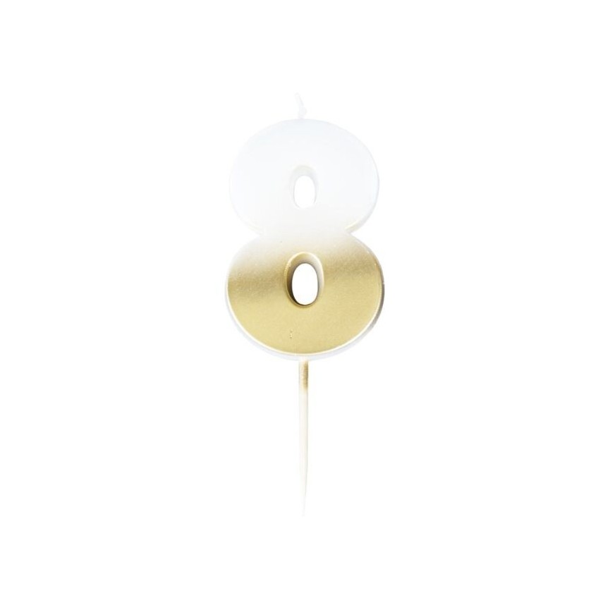 God Ombre Number 8 Candle