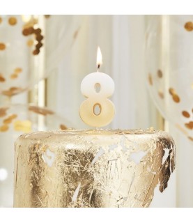 God Ombre Number 8 Candle