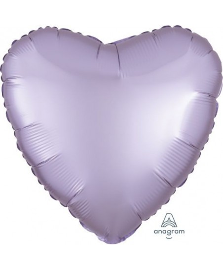 Pastel Lilac Heart Satin Luxe Foil Balloon
