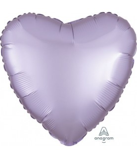 Pastel Lilac Heart Satin Luxe Foil Balloon