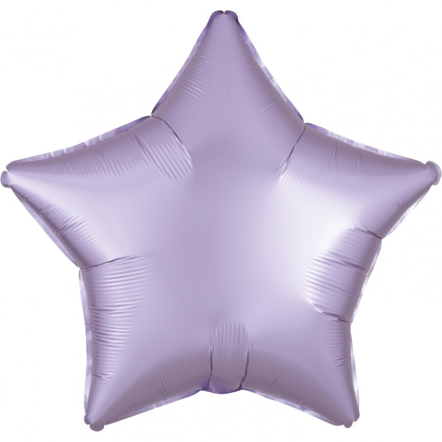 Pastel Lilac Star Satin Luxe Foil Balloon