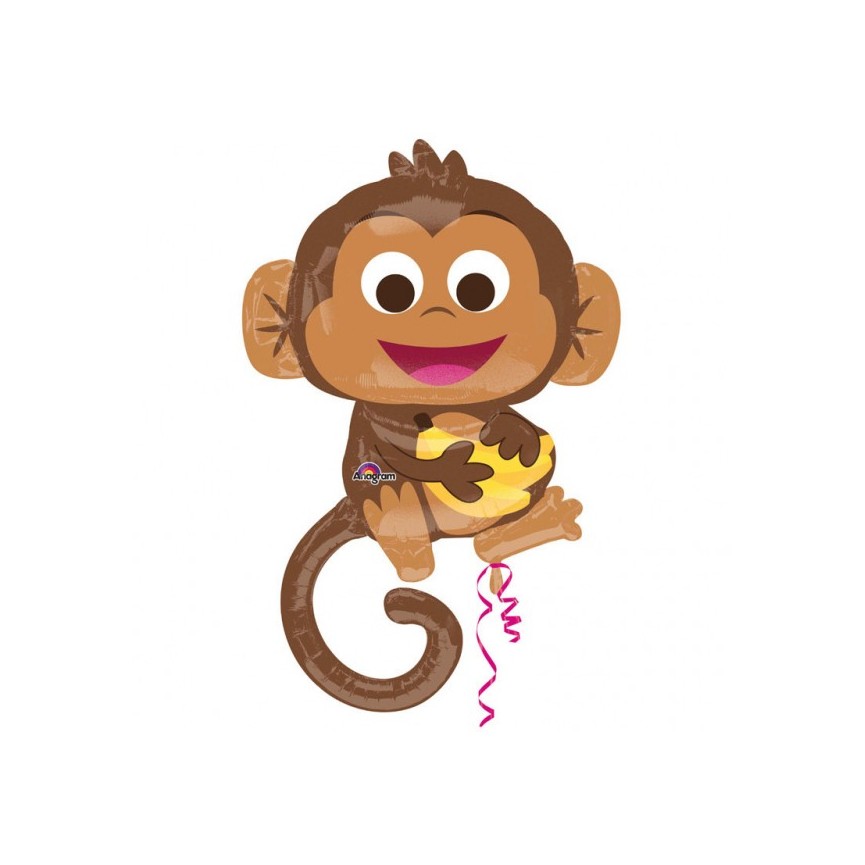 Ballon Aluminium Happy Monkey