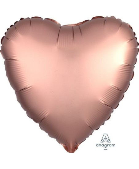 Copper Rose Gold Heart Satin Luxe Foil Balloon