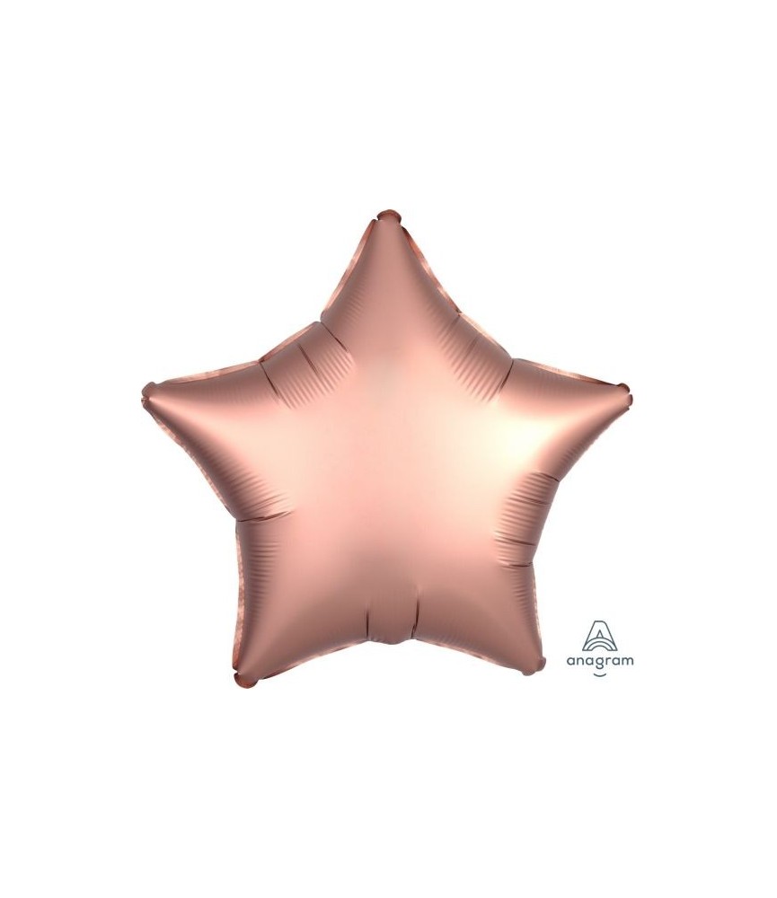 Copper Rose Gold Star Satin Luxe Foil Balloon
