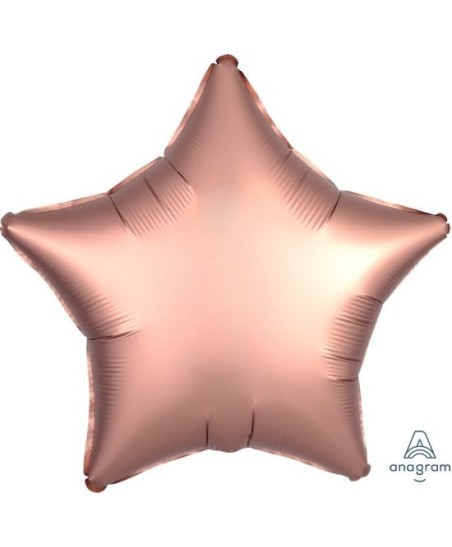 Copper Rose Gold Star Satin Luxe Foil Balloon