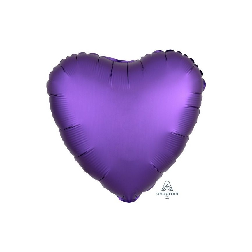 Purple Royal Coeur Satin Luxe Foil Balloon