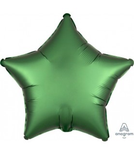 Star Emerald Green Satin Luxe Foil Balloon