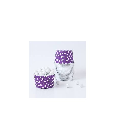25 Purple Polka Dots Candy Cups