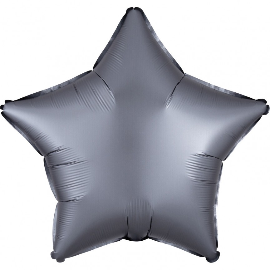 Ballon Aluminium Satin Luxe Etoile Graphite