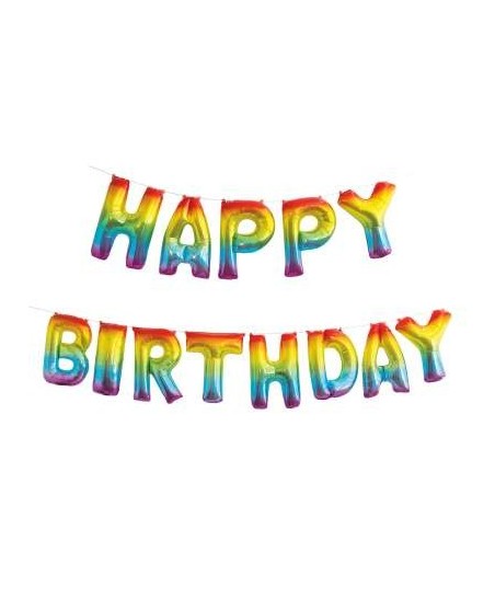 Rainbow Happy Birthday Letters Mylar Balloons