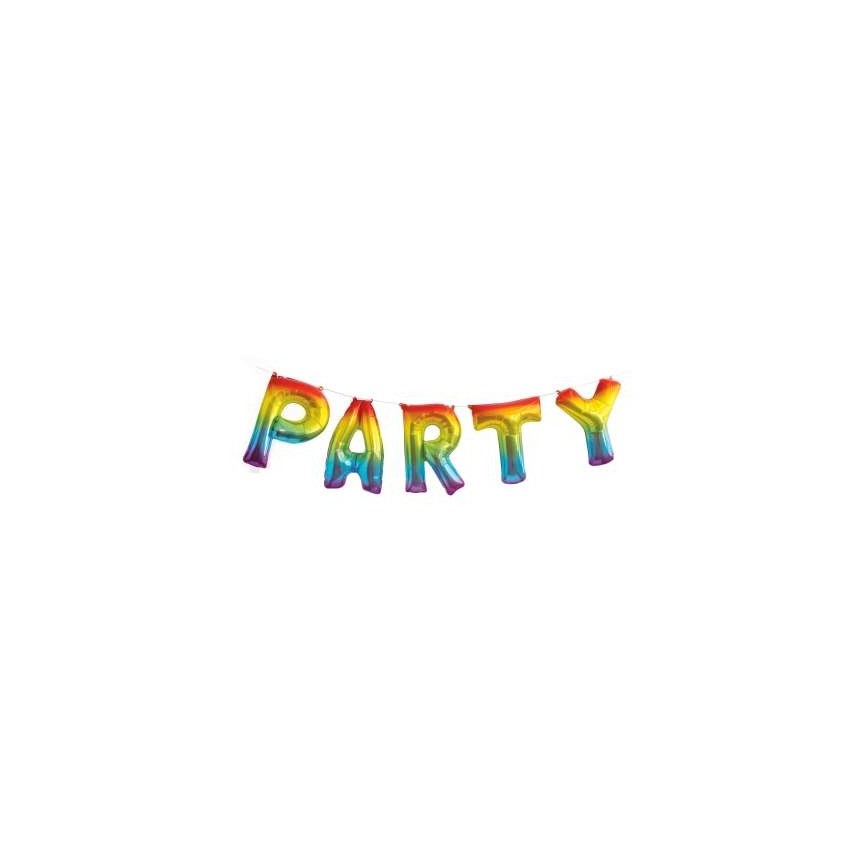 Rainbow Party Mylar Balloon