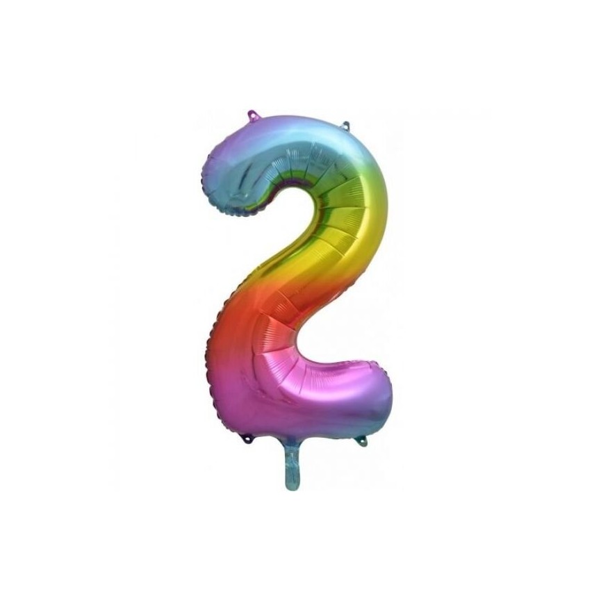 Rainbow Foil Ballon Number 2