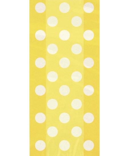 20 Yellow Polka Dots Cello Bags