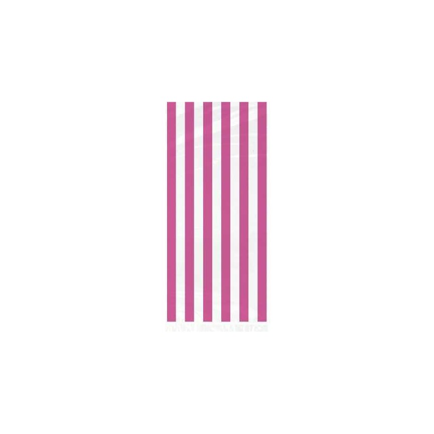 20 Magenta Stripe Cello Bags