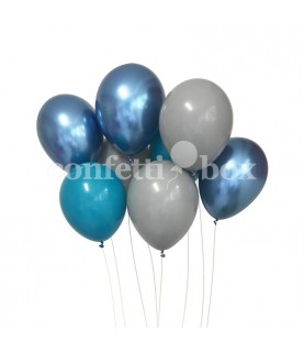 Luftballonstrauß Blue Monday