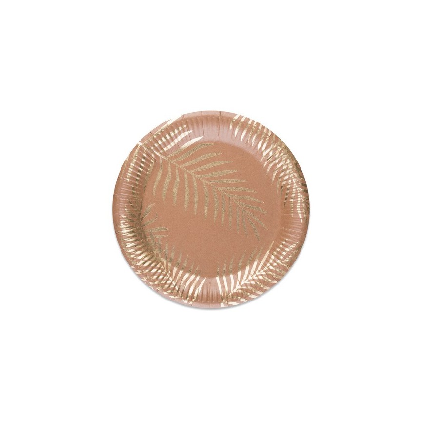 Trop Chic Palm Kraft Plates