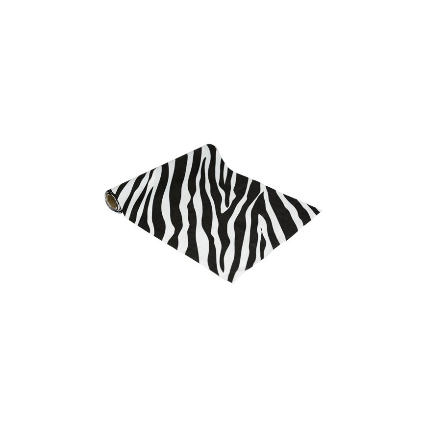 Zebra Suede Table Runner