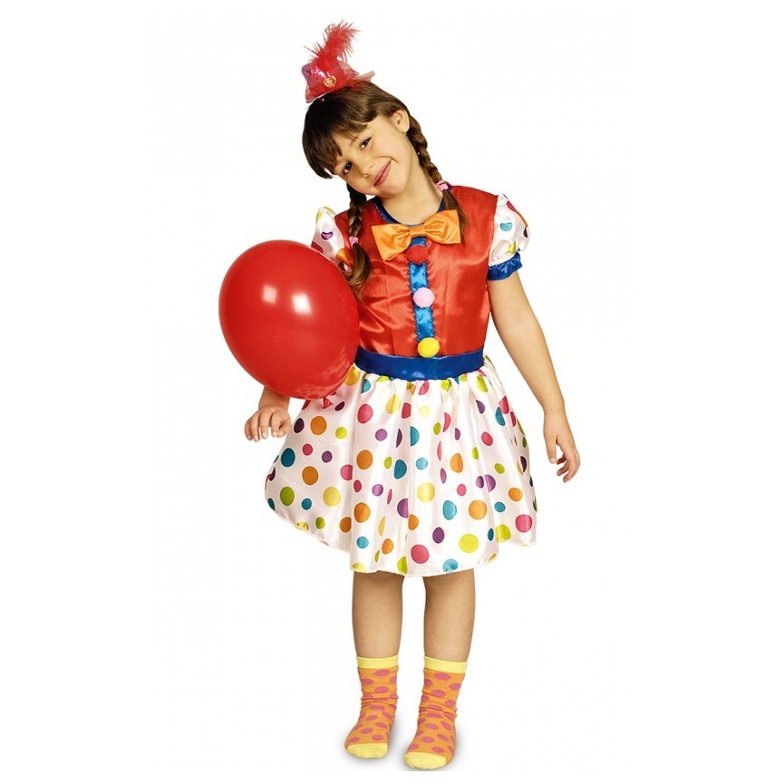 Polka Dot Clown Dress Costume