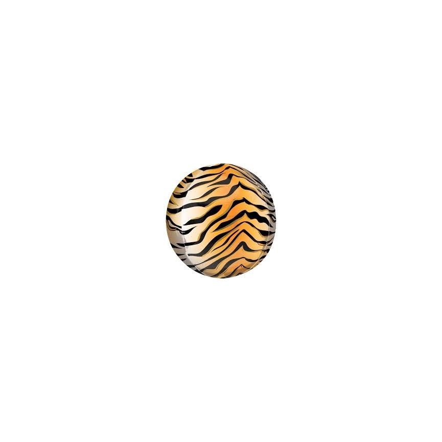 Tiger Sphere Orbz Foil Balloon