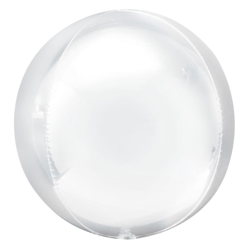 Ballon Mylar Sphérique Orbz Blanc