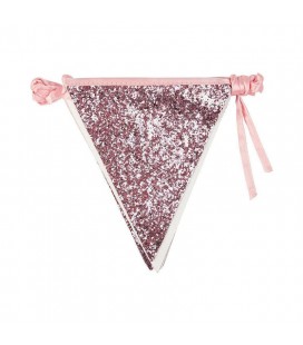 Luxe Rosa Glitter Bunting