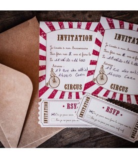 Invitations Cirque Vintage