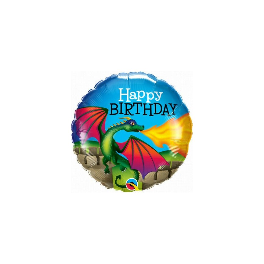 Mythical Dragon Folienluftballon Happy Birthday