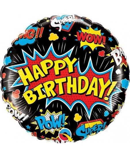 Super Hero Birthday Mylar Balloon