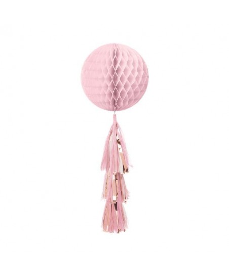 Pink Honeycomb Tassel Ball