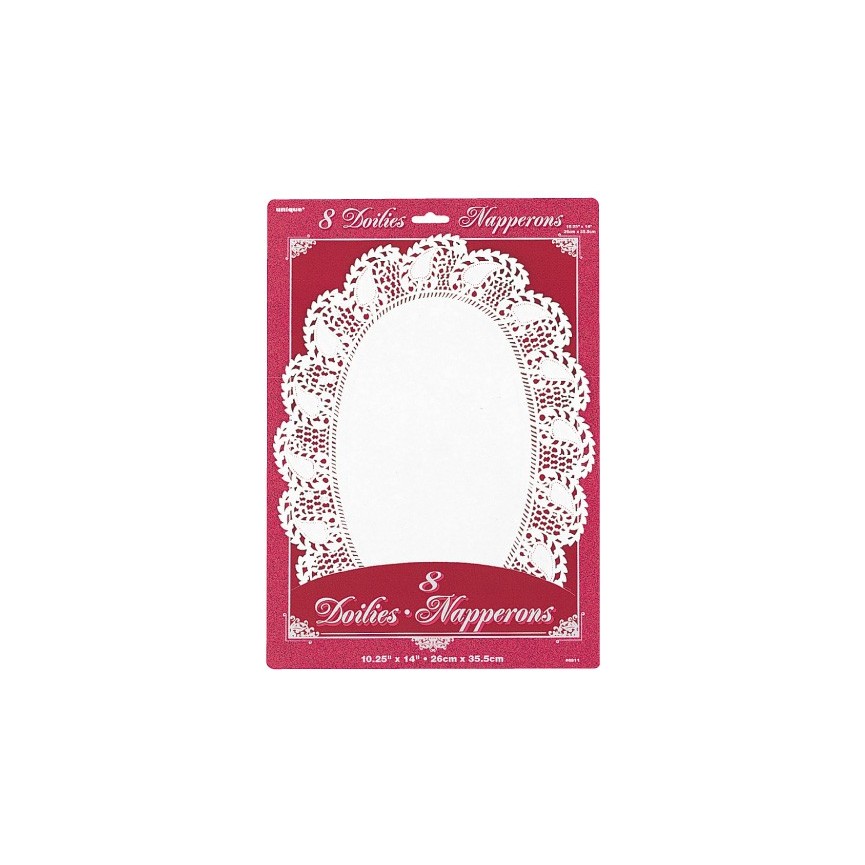 8 Doilies Ovales