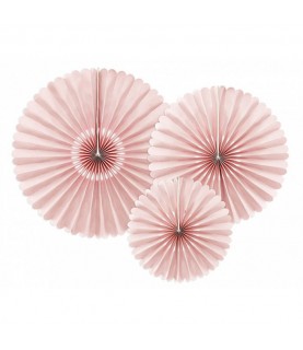 3 Dusty Rose Paper Rosettes