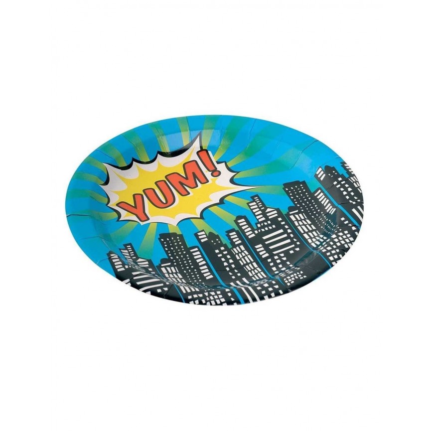 Small Superhero Zap Party Plates