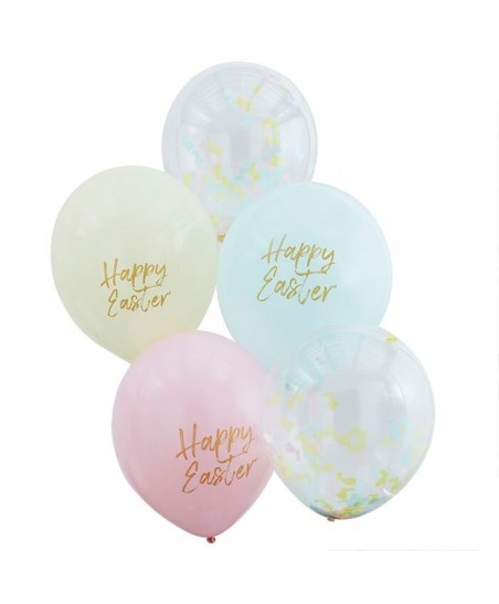5 Easter Confetti & Pastel Balloons
