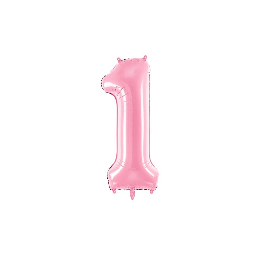 Pastel Pink Mylar Ballon Number 1