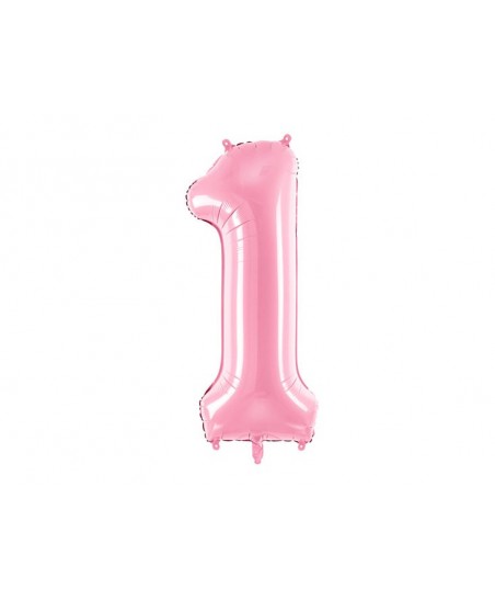 Pastel Pink Mylar Ballon Number 1
