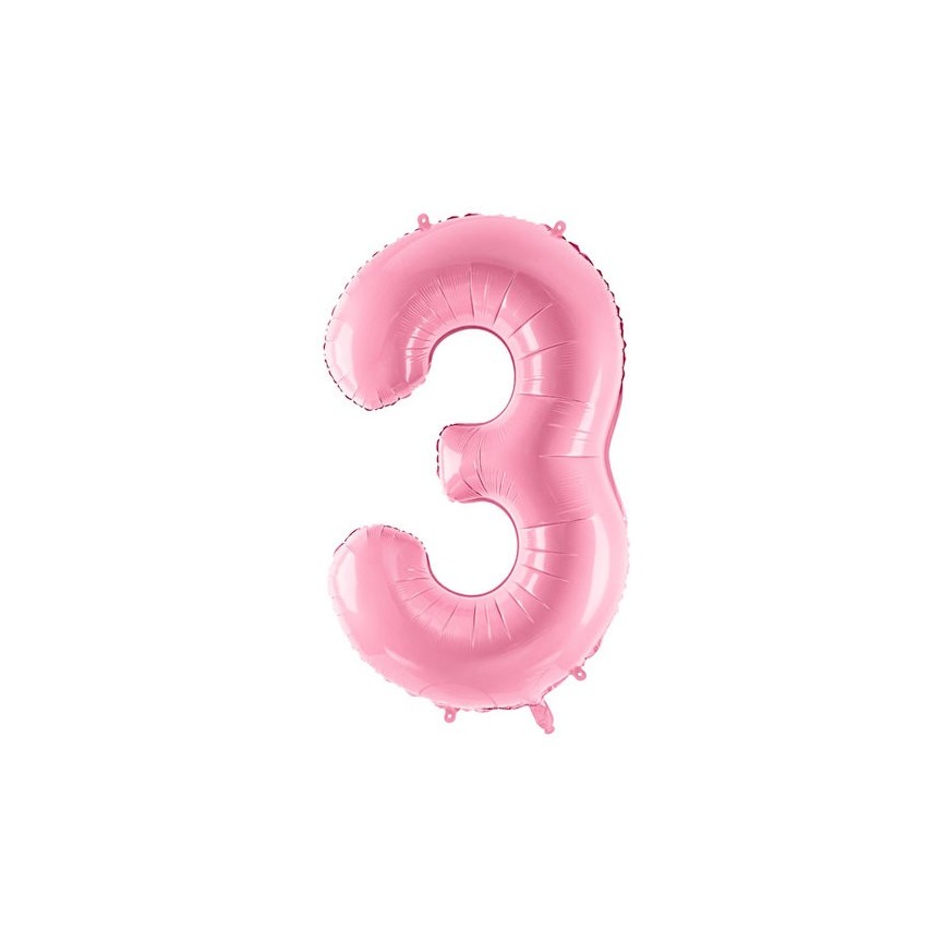 Pastel Pink Mylar Ballon Number 3