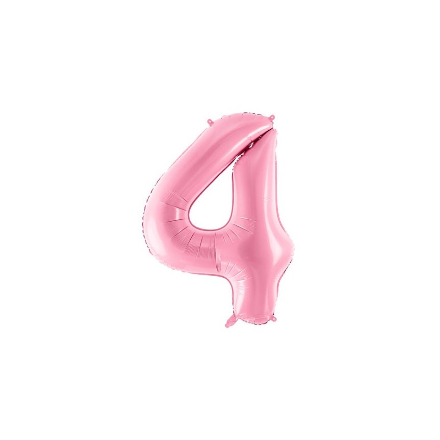 Pastel Pink Mylar Ballon Number 4