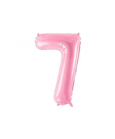 Pastel Pink Mylar Ballon Number 7