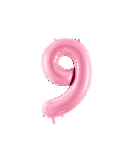 Pastel Pink Mylar Ballon Number 9