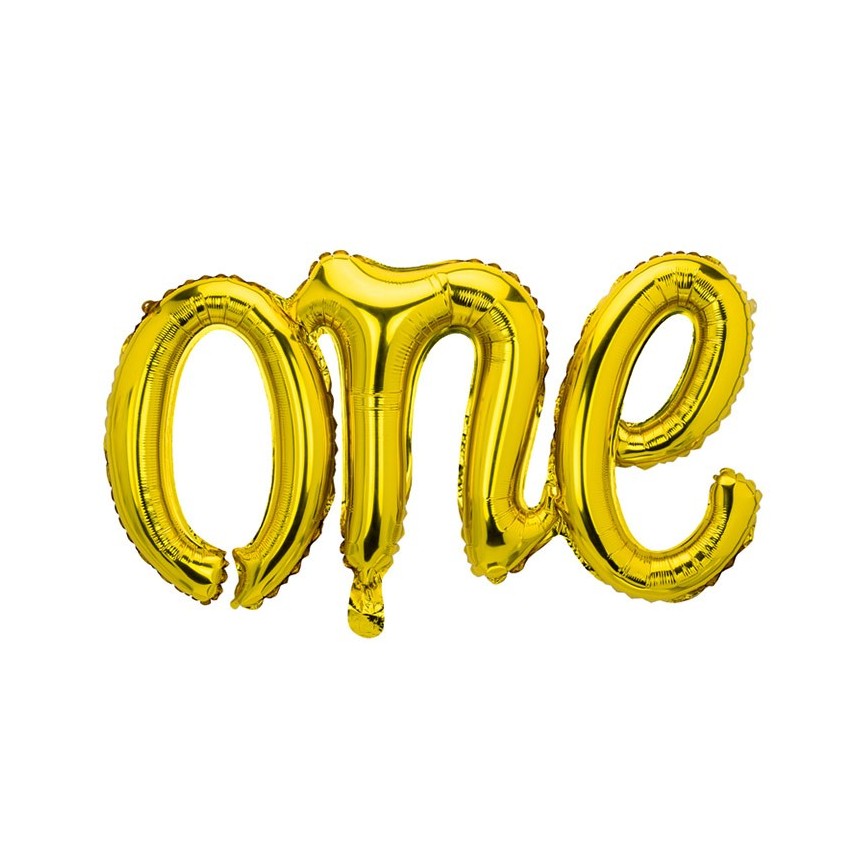 One Gold Mylar Balloon
