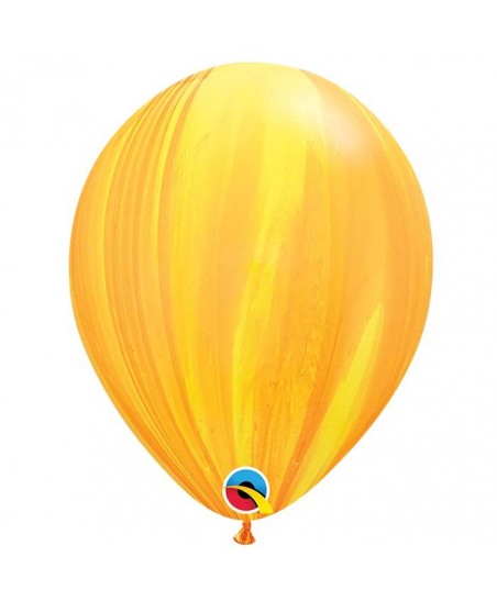 1 Yellow & Orange Marble Agate Balloon