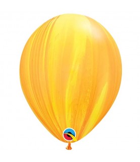 1 Yellow & Orange Marble Agate Balloon