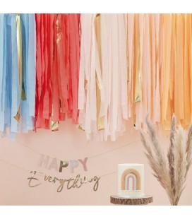 Muted Pastel Party Streamers Backdrop