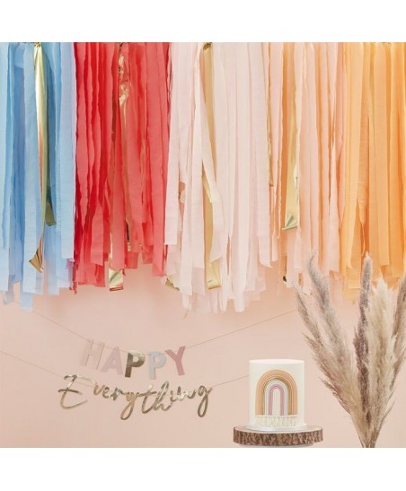 Muted Pastel Party Streamers Backdrop